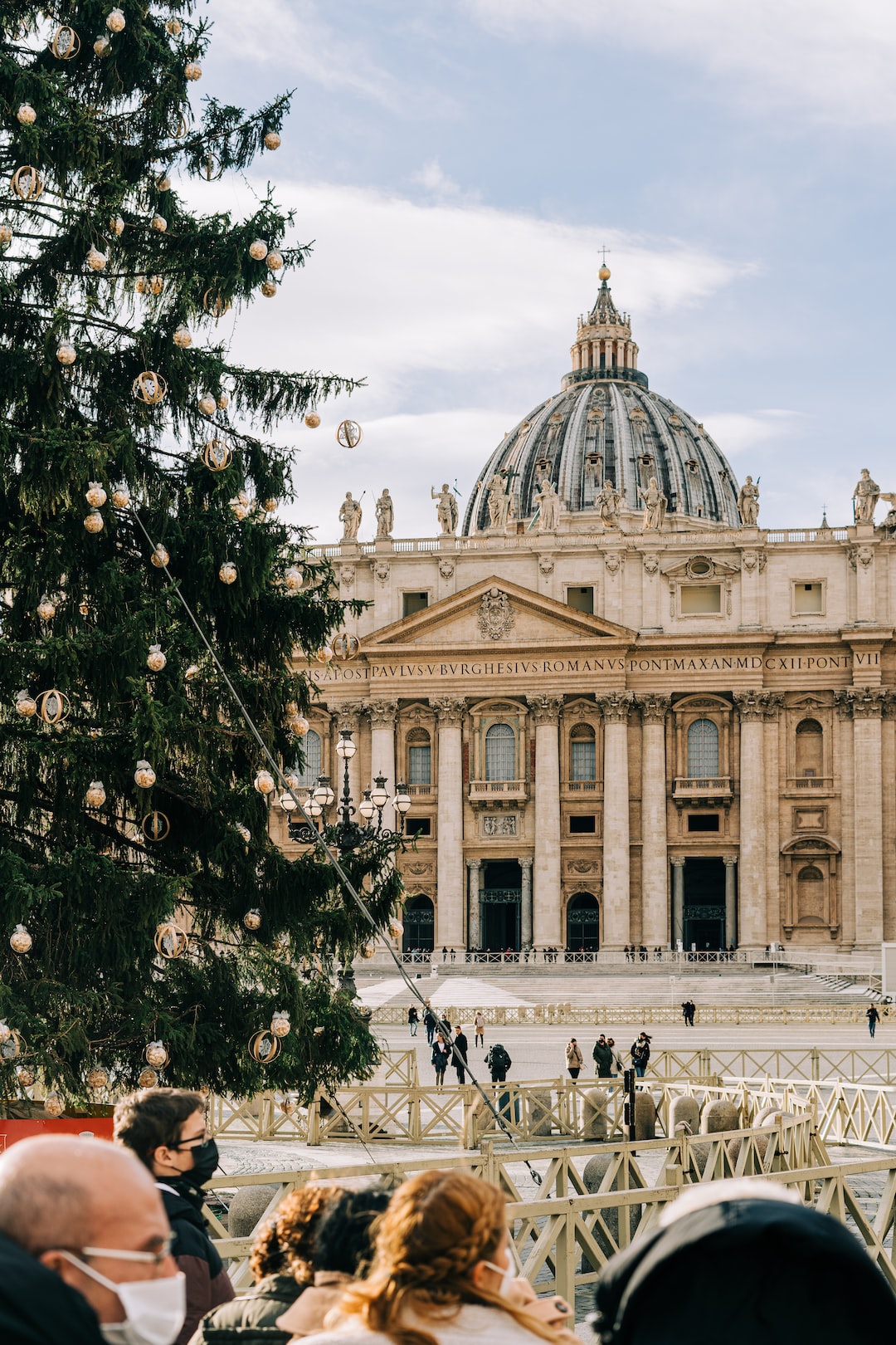 The Christmas tree in St Peter's Square, Vatican City