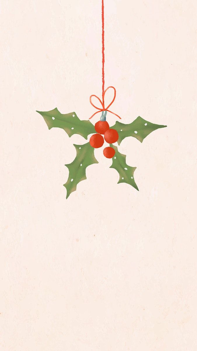 Download premium image of Holly mobile wallpaper Christmas holidays illustration by Aum about christmas christmas instagram story christmas holly cute background and christmas backgrounds 3987333