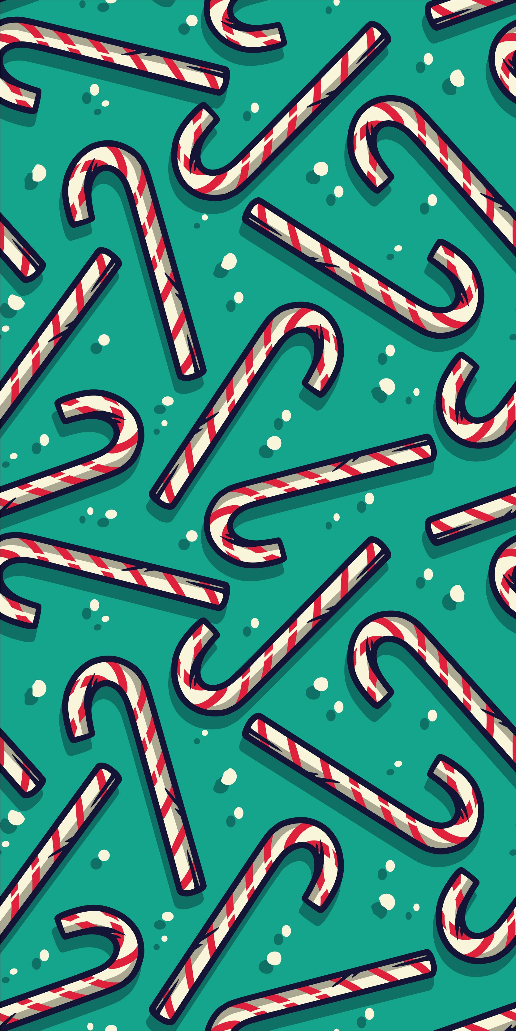 Pattern with christmas lollipop for the new year