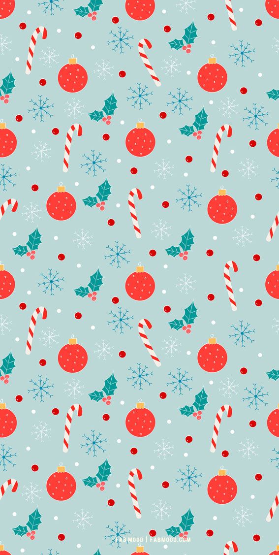 12 Aesthetic Christmas Wallpapers  Bauble Candy Cane and Christmas Holly
