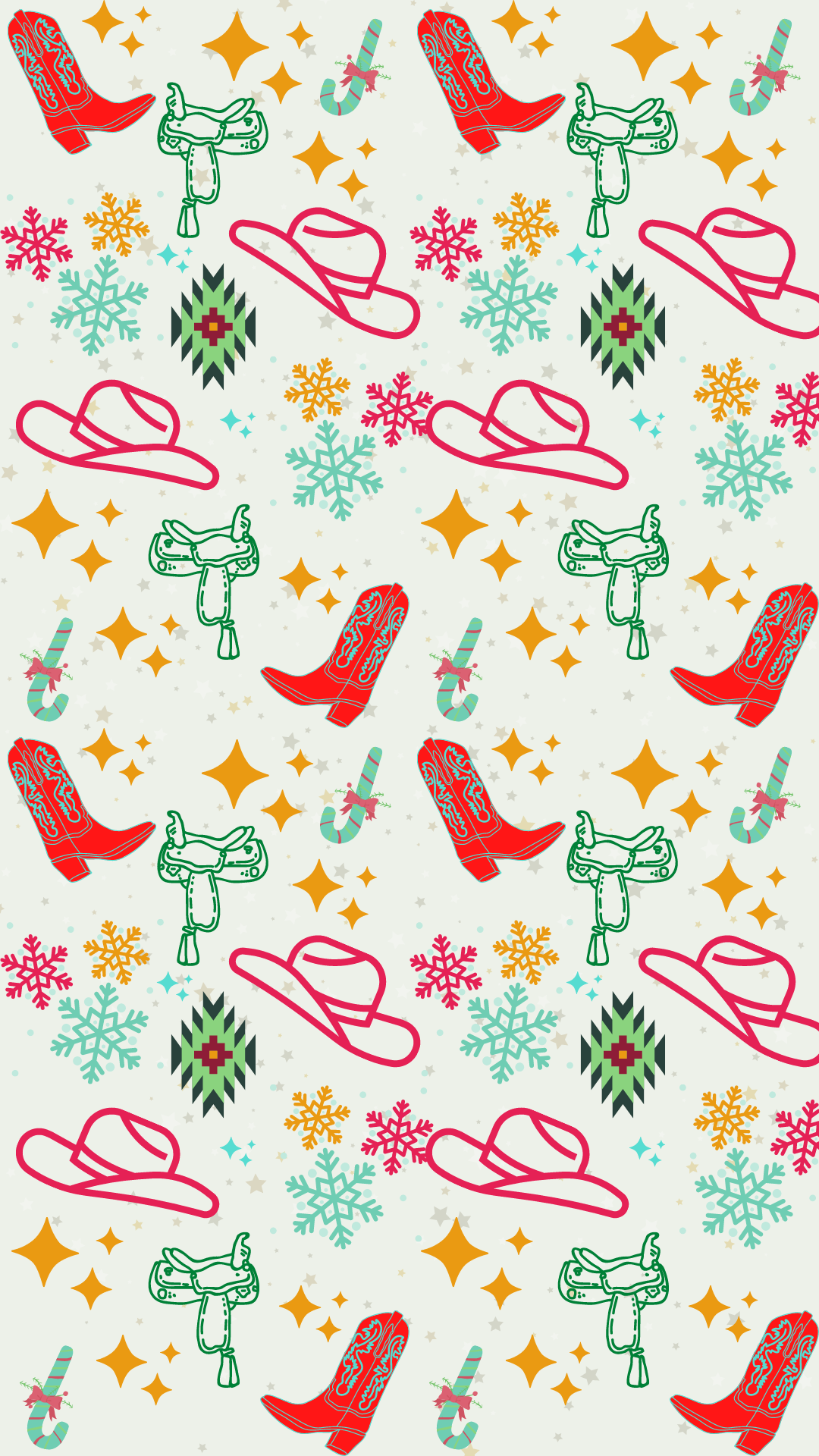 Cowgirl Christmas Wallpaper