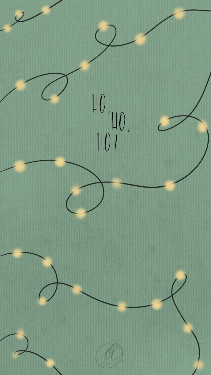 Christmas wallpaper for iphone green with lights hohoho