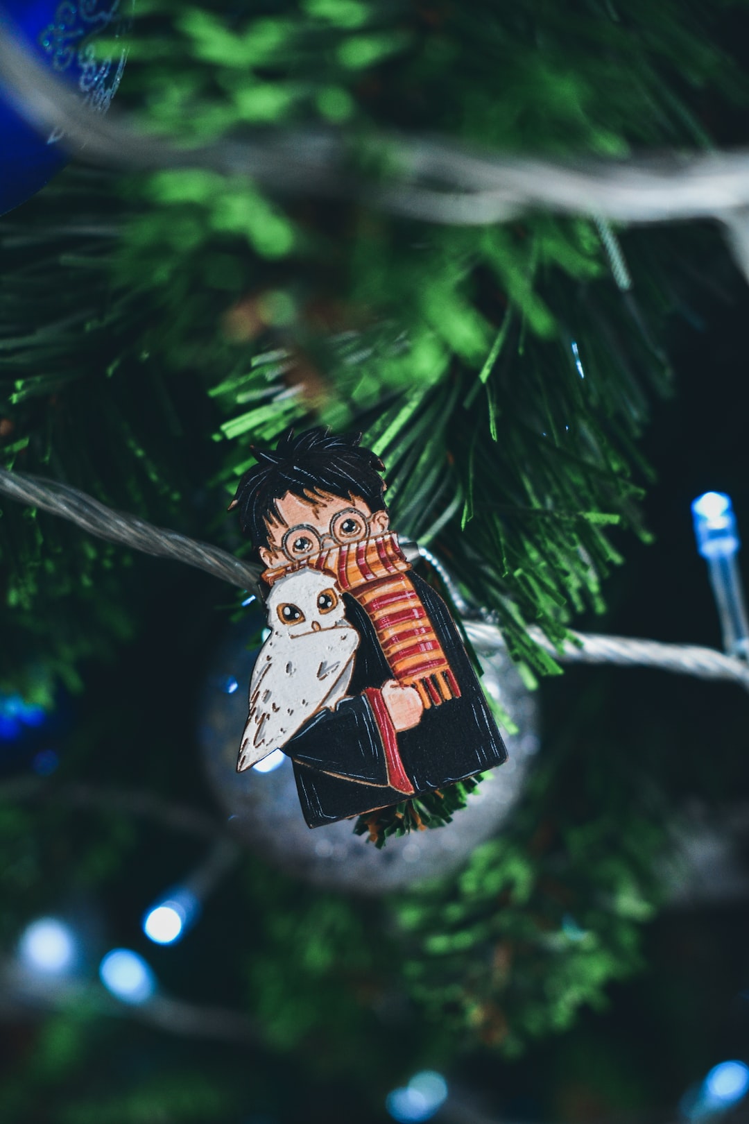 Harry Potter and Christmas tree.