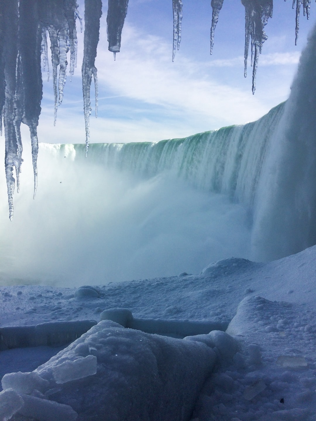 waterfall in winter