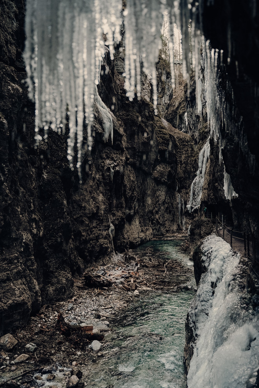 Bayern, Partnachklamm im Winter