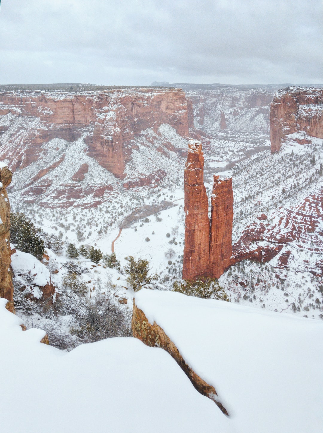 Winter Snow in Canyon de Chelly National Monument Arizona