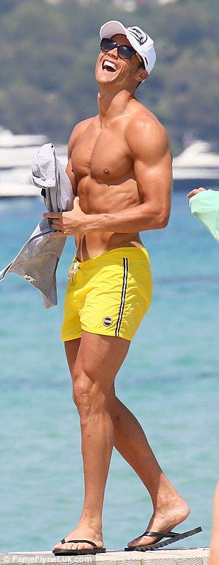Shirtless Cristiano Ronaldo shows off his moves on St Tropez yacht