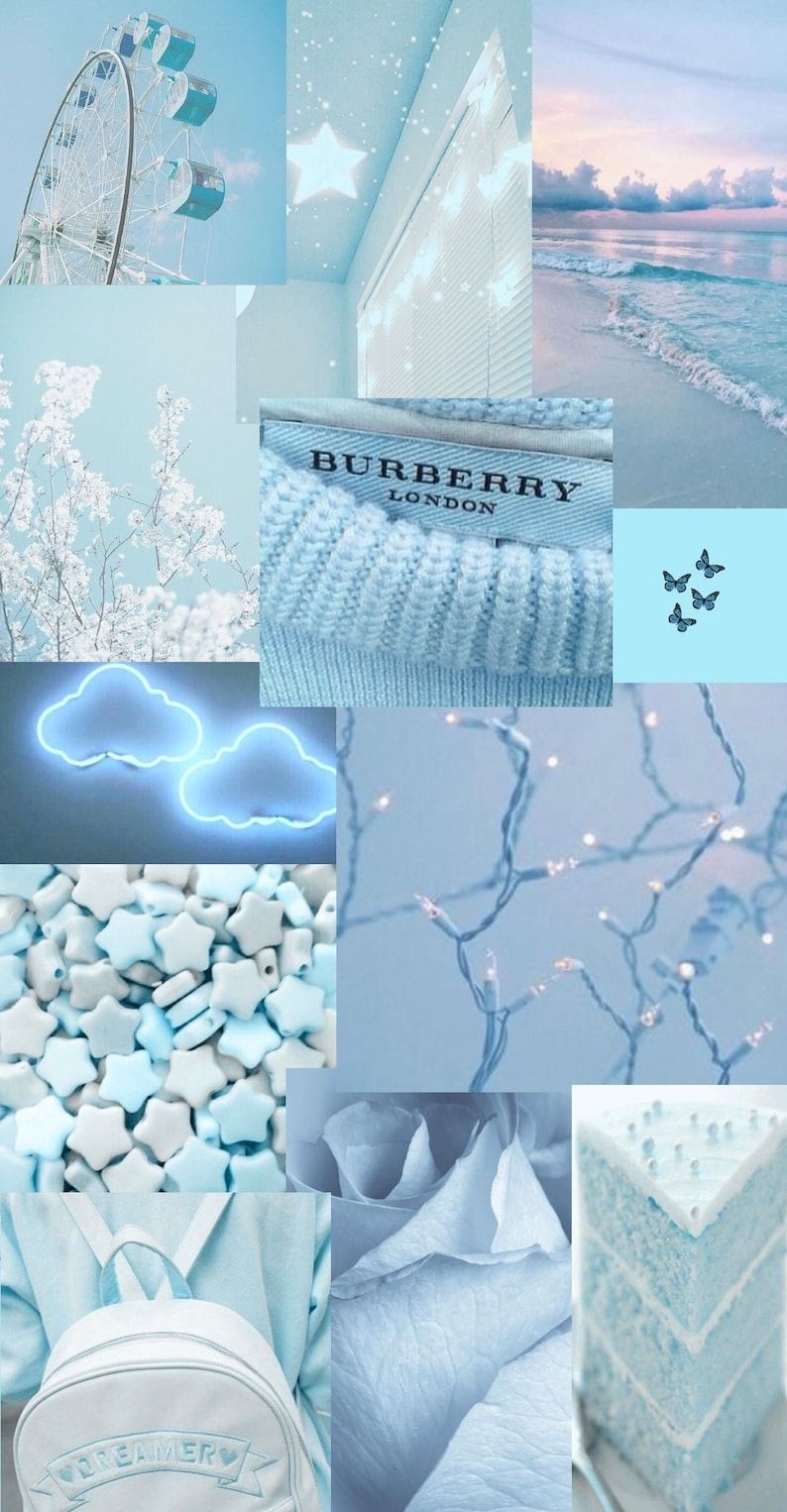 Baby Blue Aesthetic Wallpaper  Etsy