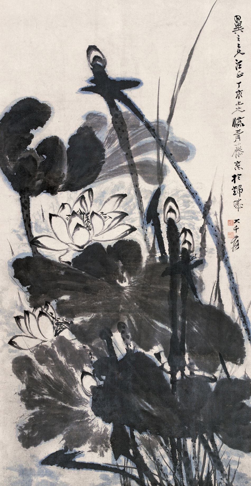 chineseinkpainting chineseartwork chinesemasterpaintinglotus