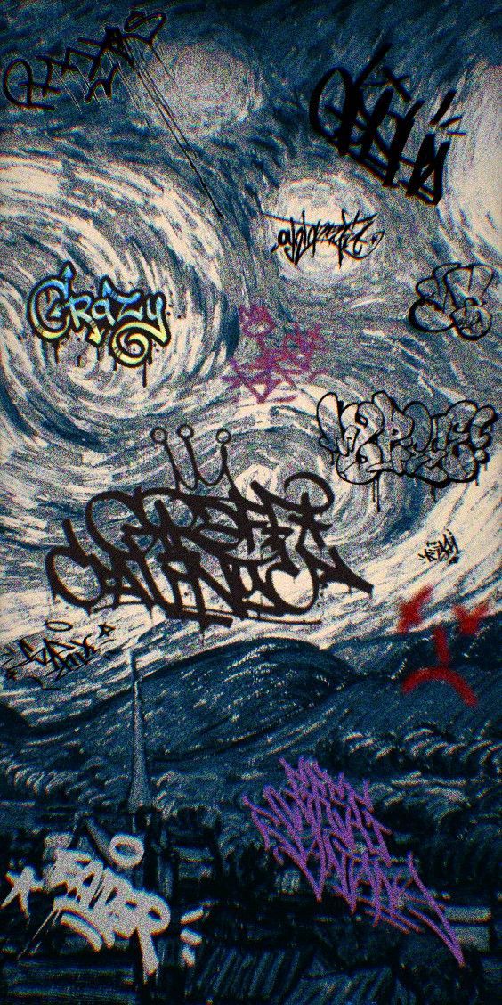 Graffiti de rua Papel de parede psicodelico Arte de rua