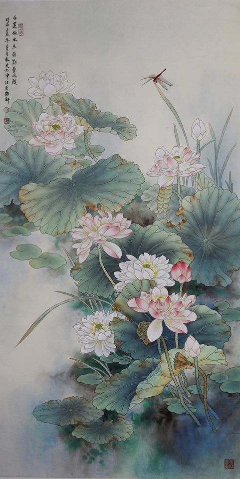 Japanese art prints Lotus art Japanese art