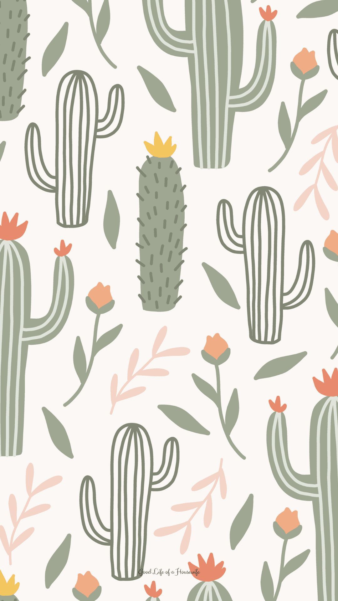 Cactus iPhone background  Good Life of a Housewife