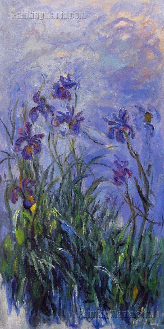 Lilac Irises  Claude Monet Handpainted Oil Painting  Etsy