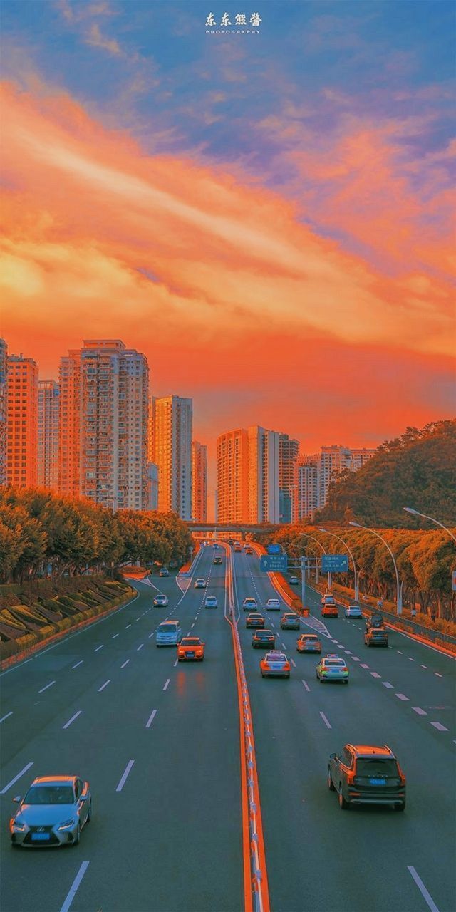 City Sunset Wallpaper  Fotografi alam Lukisan pemandangan kota Estetika kota