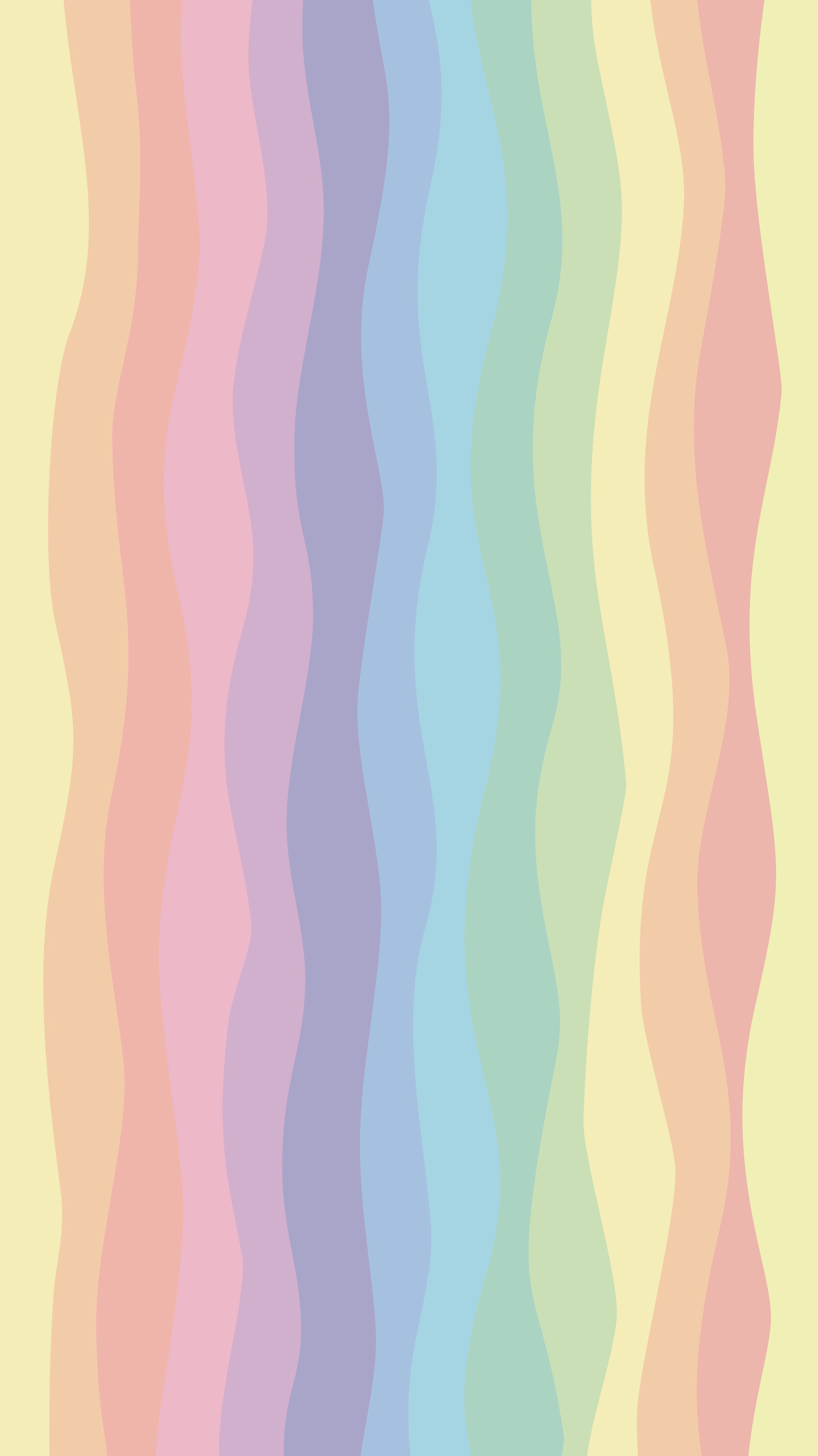 Phone Wallpaper Rainbow pastel wave