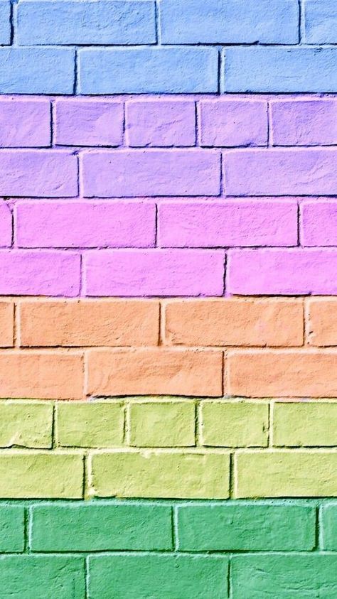 Colorful Pastel Brick Wallpaper  discovered by amyjames