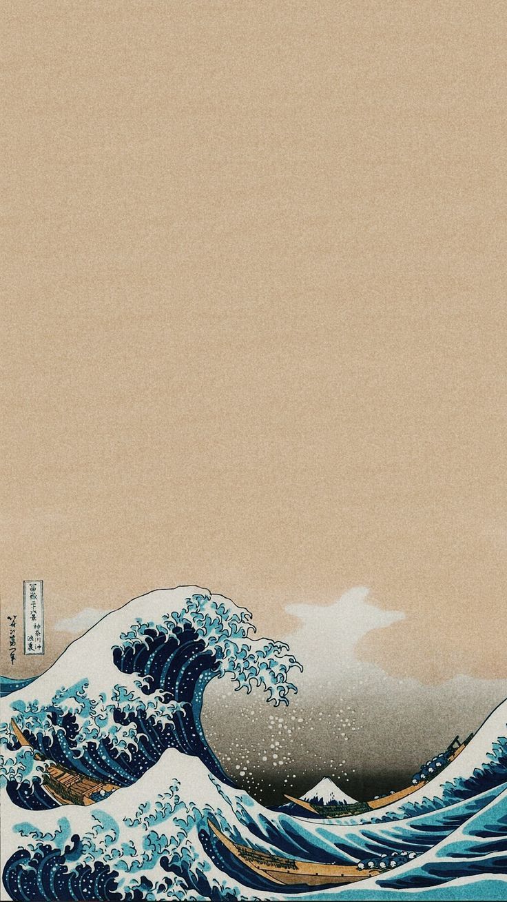 Pin de Pablo Mattos em Japanese Art em 2021  Fundos de tela iphone Imagem de fundo para  Japanese wallpaper iphone Waves wallpaper iphone Art wallpaper iphone