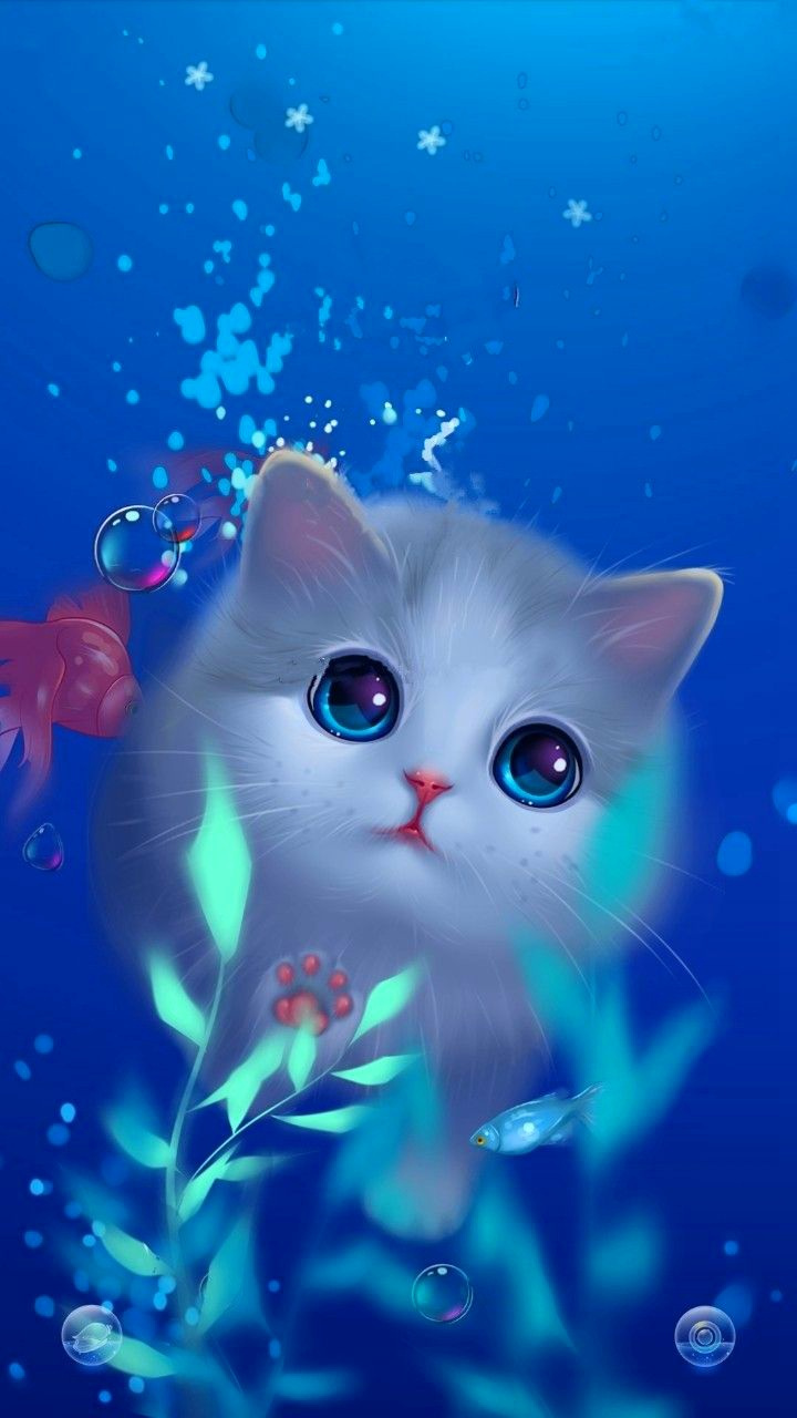 Cat in the ocean