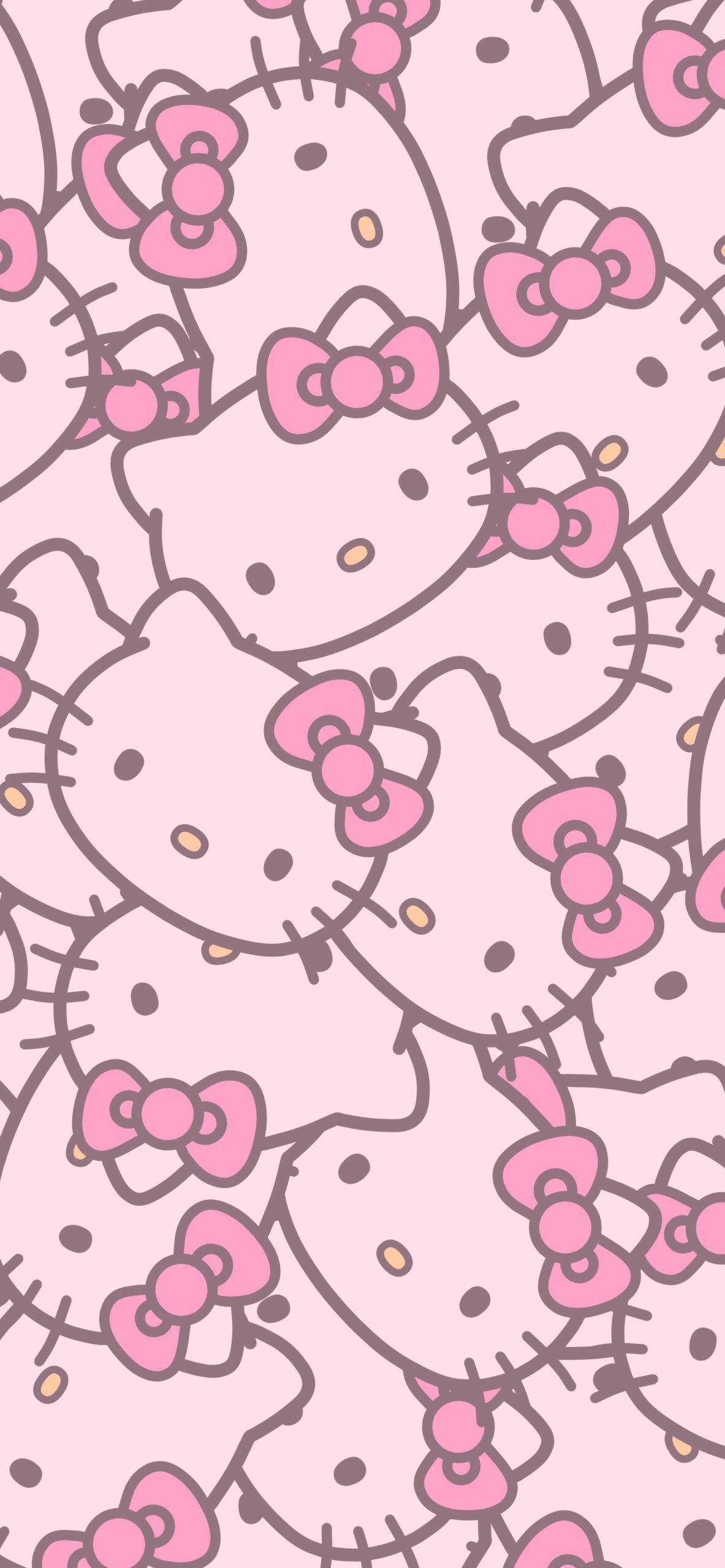 Hello Kitty Face Pattern Wallpaper Hello Kitty Aesthetic Wallpaper Wallpaper  Download  MOONAZ