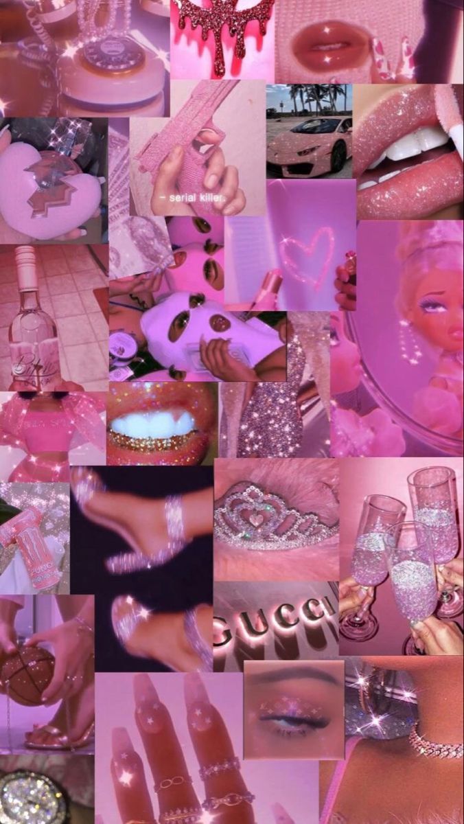 Pin by   on Collage baddie wallpaper  Pink glitter wallpaper Pink wallpaper girly Pink wallpaper iphone