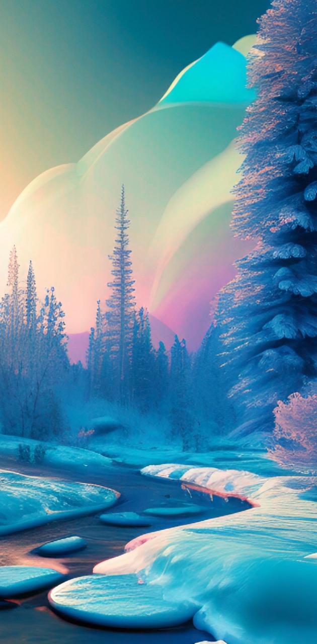 Snowy Pastel Morning 