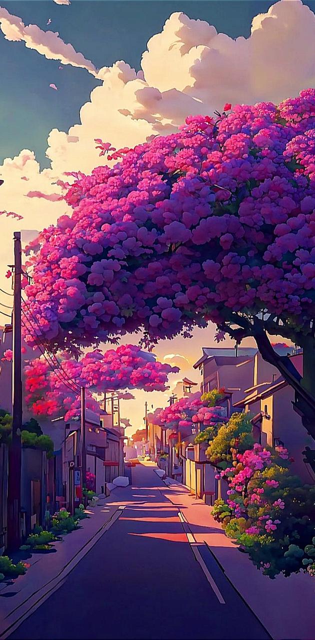 anime landscape wallpaper draw