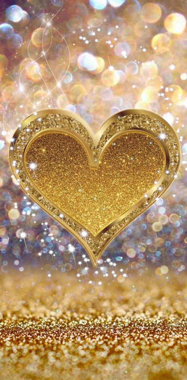 Gold Sparkle Heart