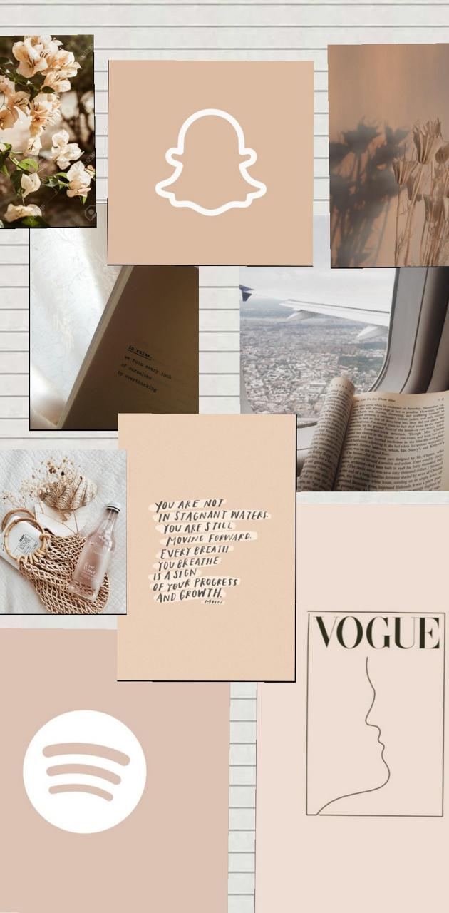  beige collage