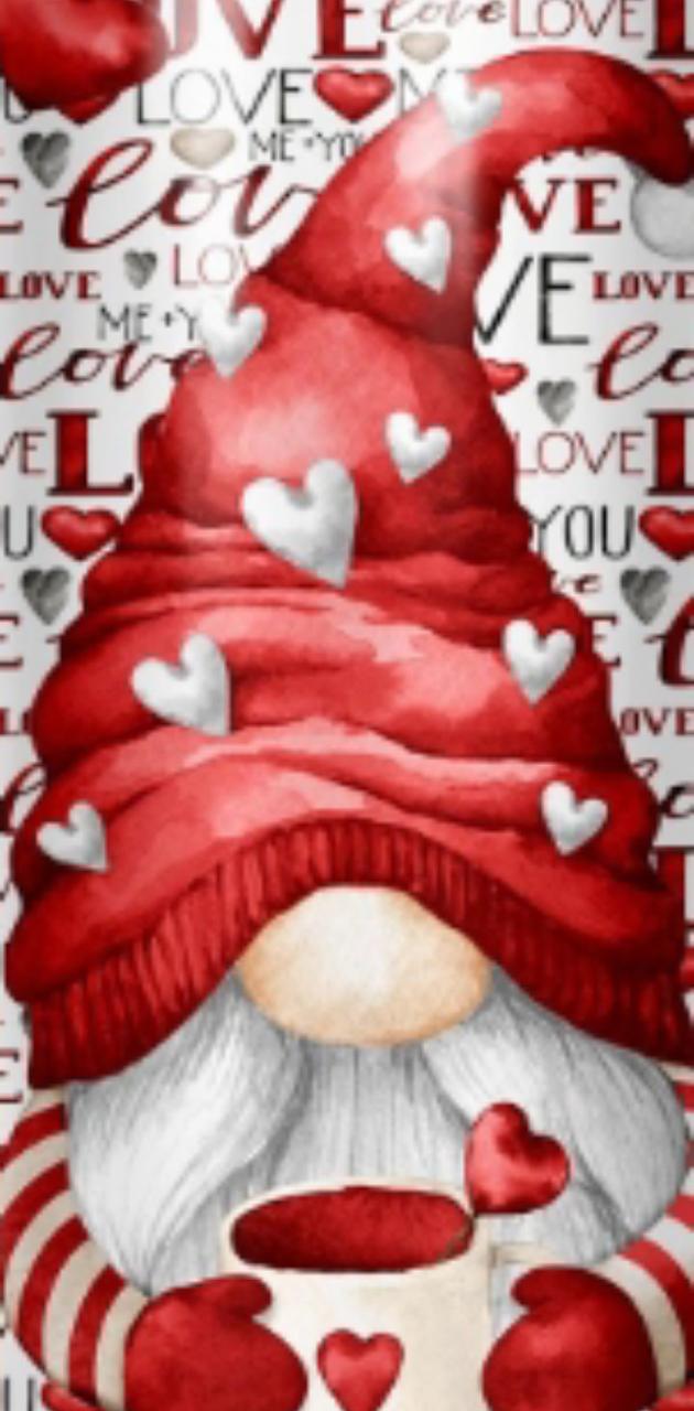 Valentines Gnome Hearts Background Wallpaper Image For Free Download   Pngtree