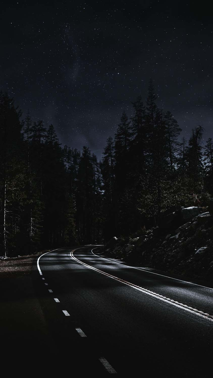 Night Forest Road IPhone Wallpaper HD  IPhone Wallpapers