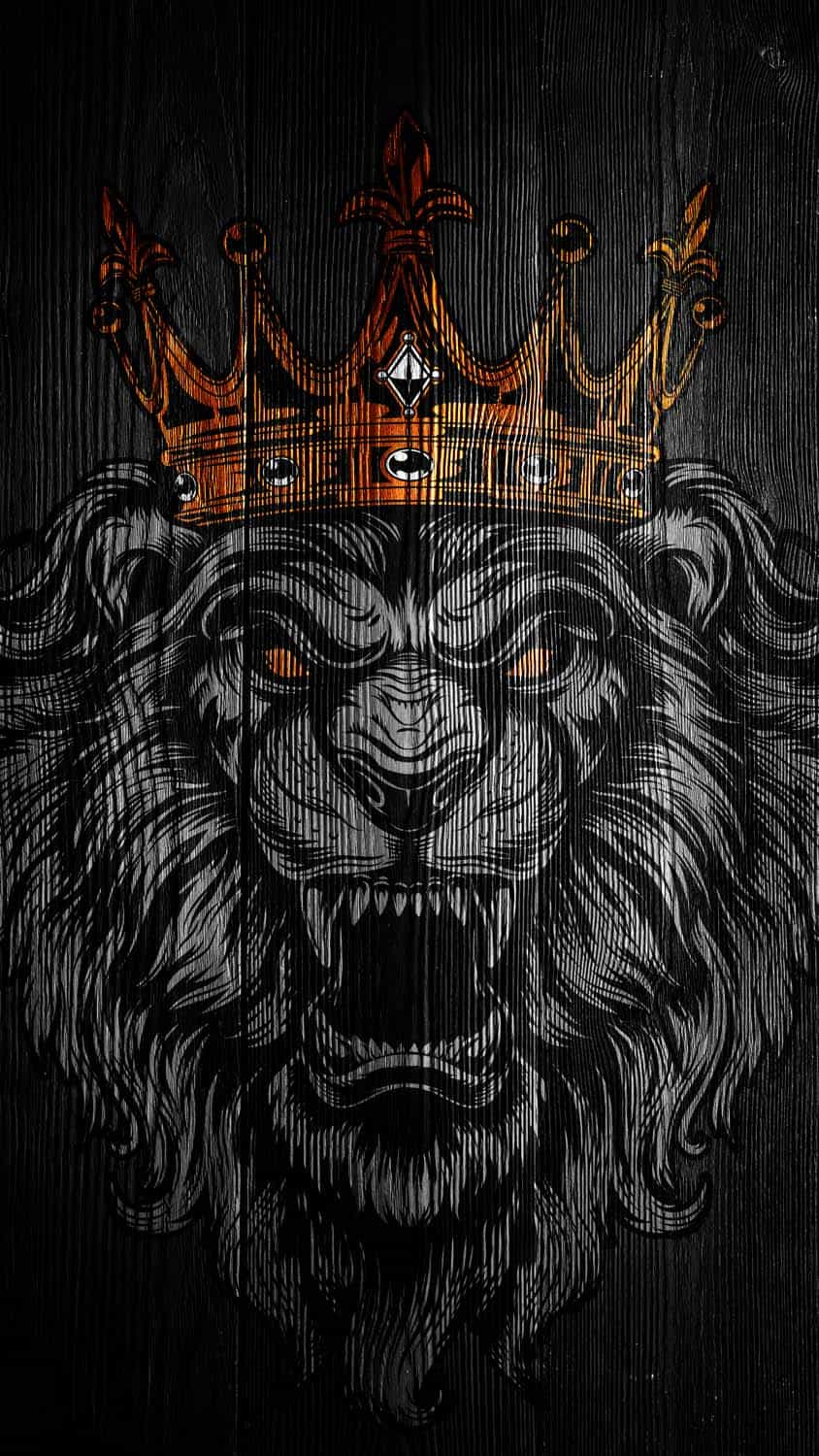 Crown King Lion IPhone Wallpaper HD  IPhone Wallpapers