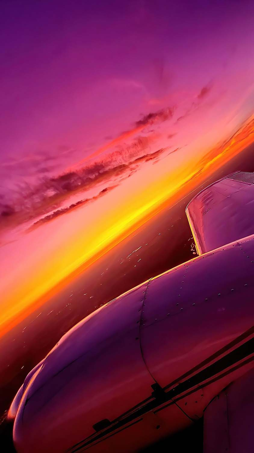 Synthwave Sunset Plane View IPhone Wallpaper HD  IPhone Wallpapers