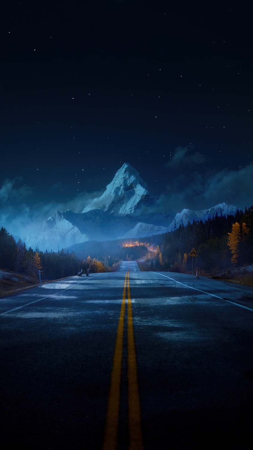 Night Road Ice Tops IPhone Wallpaper HD  IPhone Wallpapers