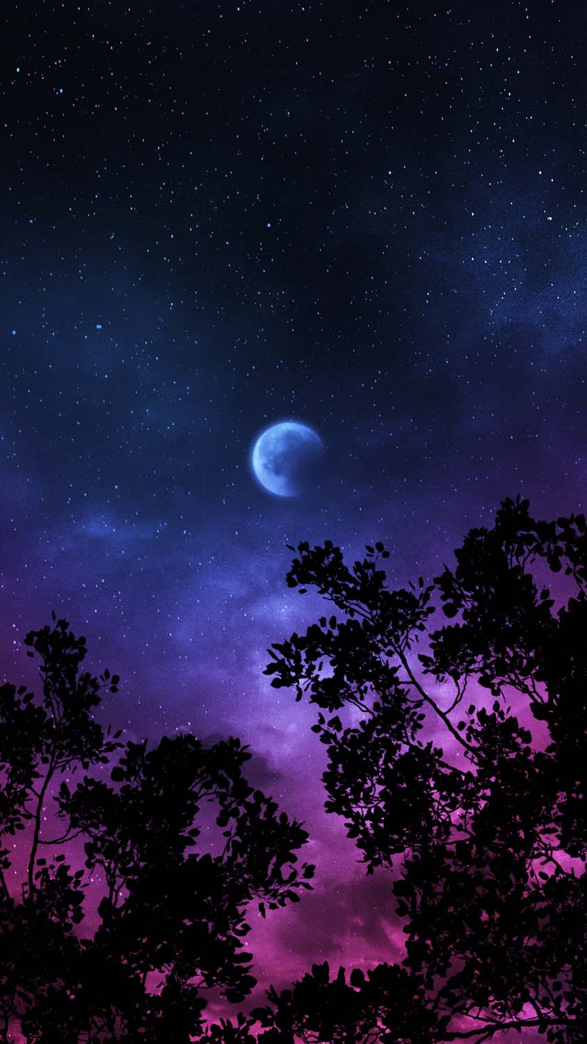 Moon and stars aesthetic HD phone wallpaper  Pxfuel