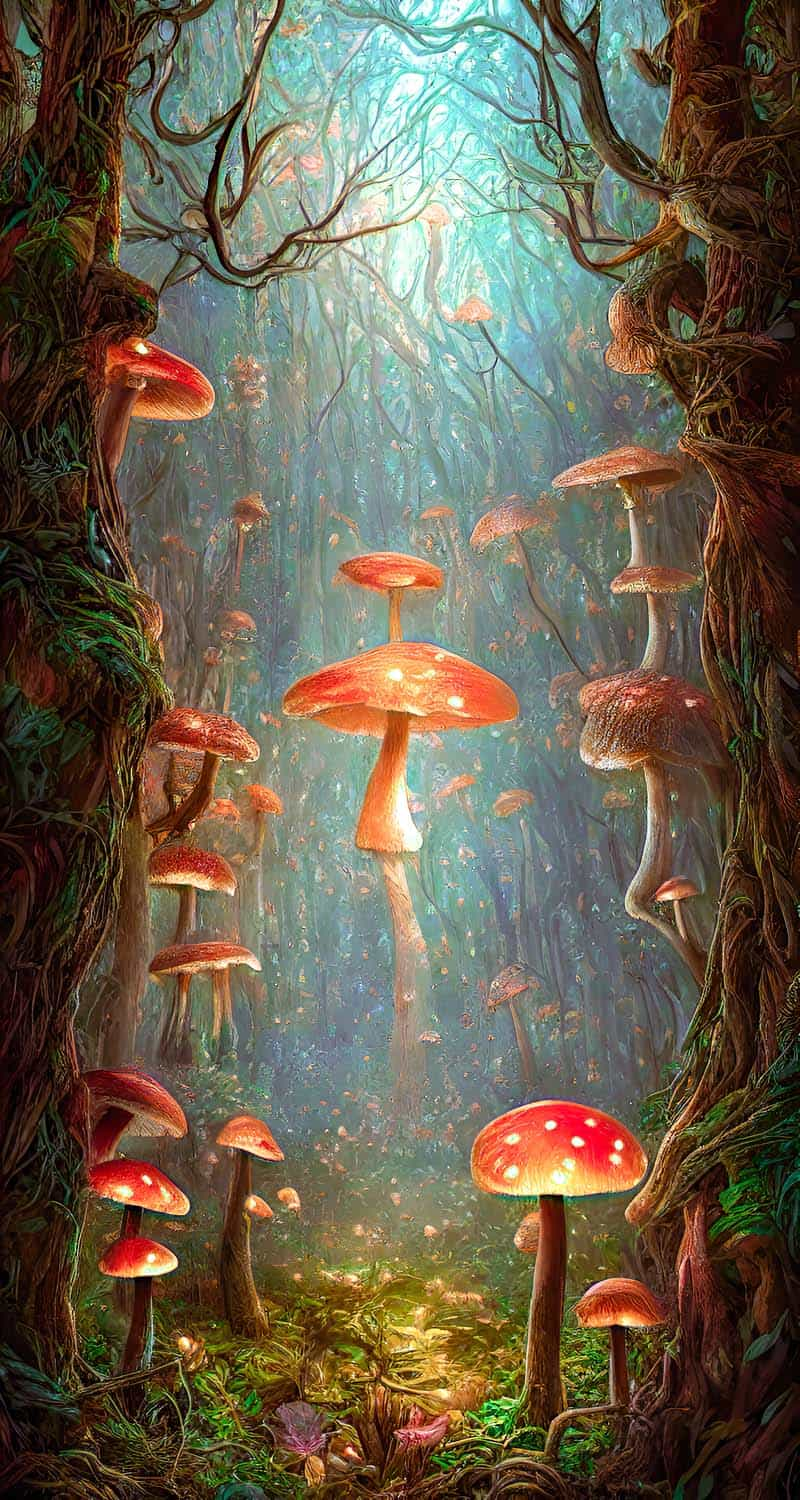 Mushroom Forest IPhone Wallpaper HD  IPhone Wallpapers