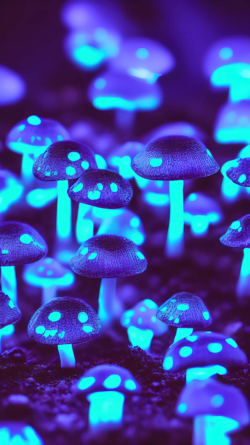 Glowing Mushrooms IPhone Wallpaper HD  IPhone Wallpapers