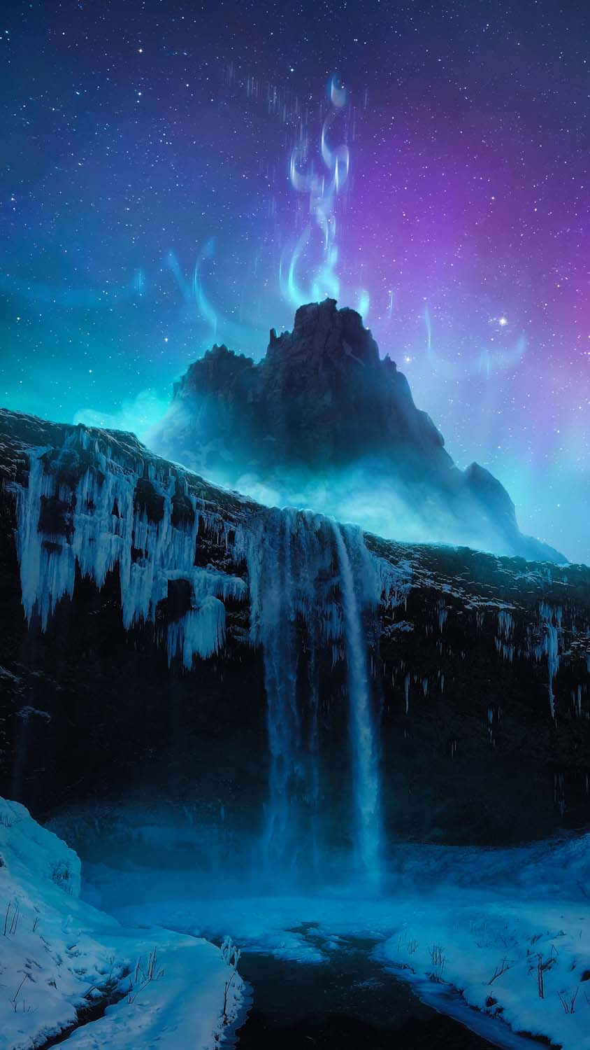 Northern Lights Waterfall IPhone Wallpaper HD  IPhone Wallpapers