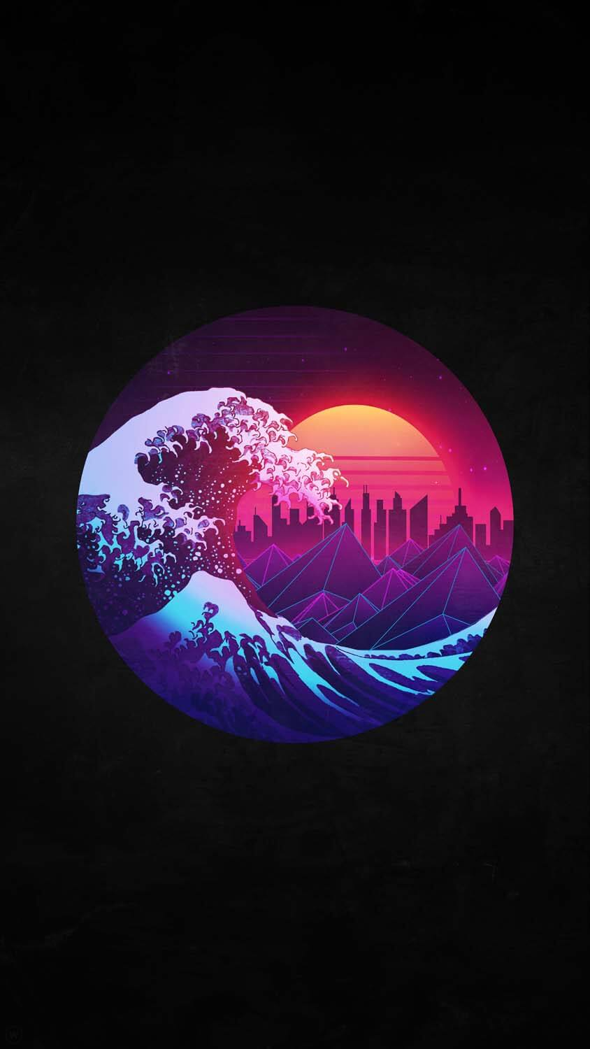 Retro Waves IPhone Wallpaper HD  IPhone Wallpapers