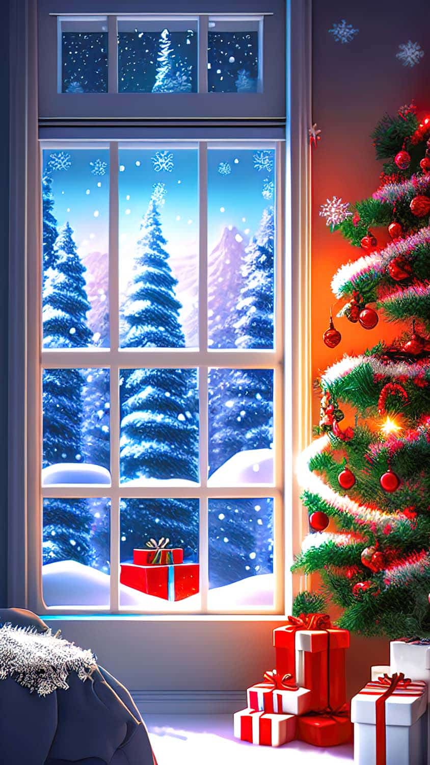 Christmas Time Window IPhone Wallpaper HD  IPhone Wallpapers