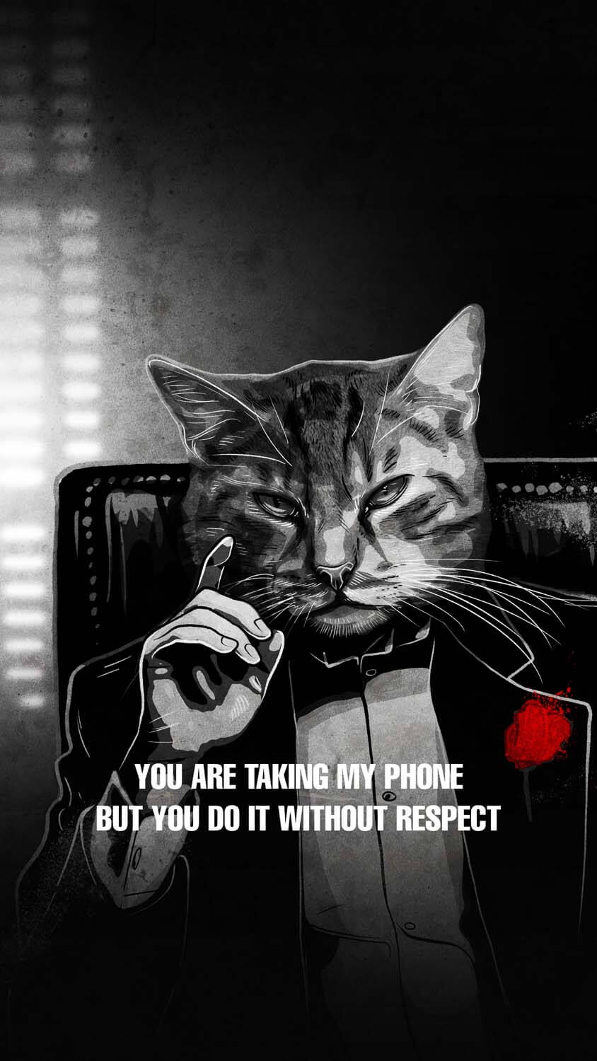 Godfather Cat IPhone Wallpaper HD  IPhone Wallpapers