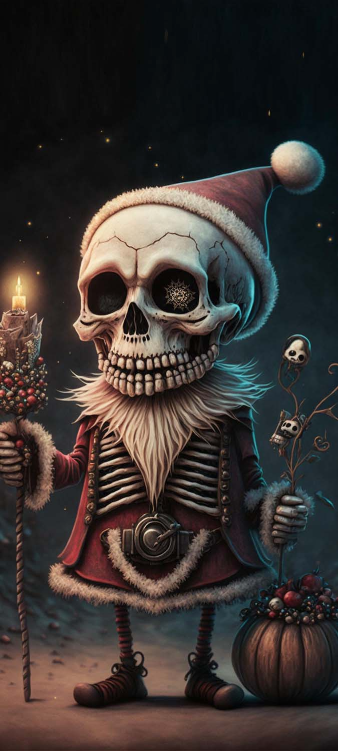 Skeleton Santa Claus IPhone Wallpaper HD  IPhone Wallpapers