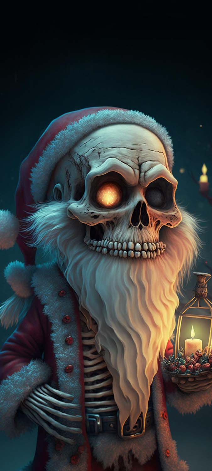 Santa Claus Skeleton IPhone Wallpaper HD  IPhone Wallpapers