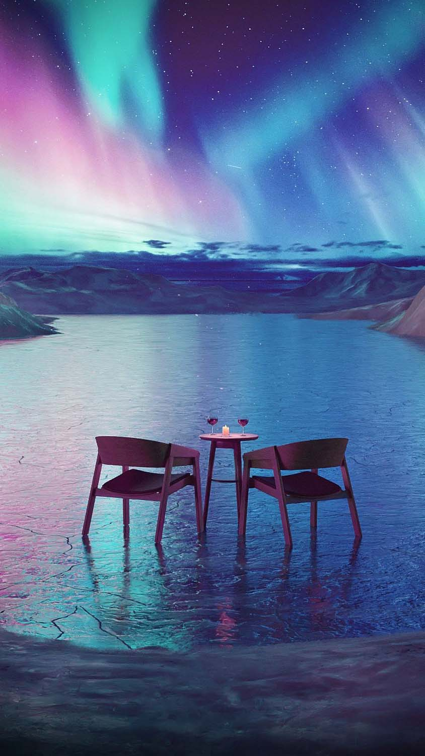 Date Night With Northern Lights IPhone Wallpaper HD  IPhone Wallpapers