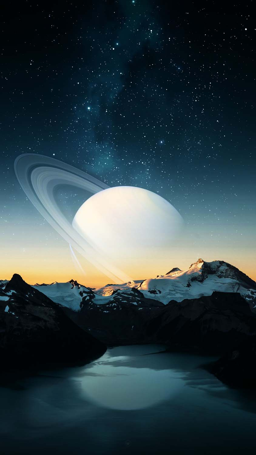 Saturn View From Mountains IPhone Wallpaper HD  IPhone Wallpapers
