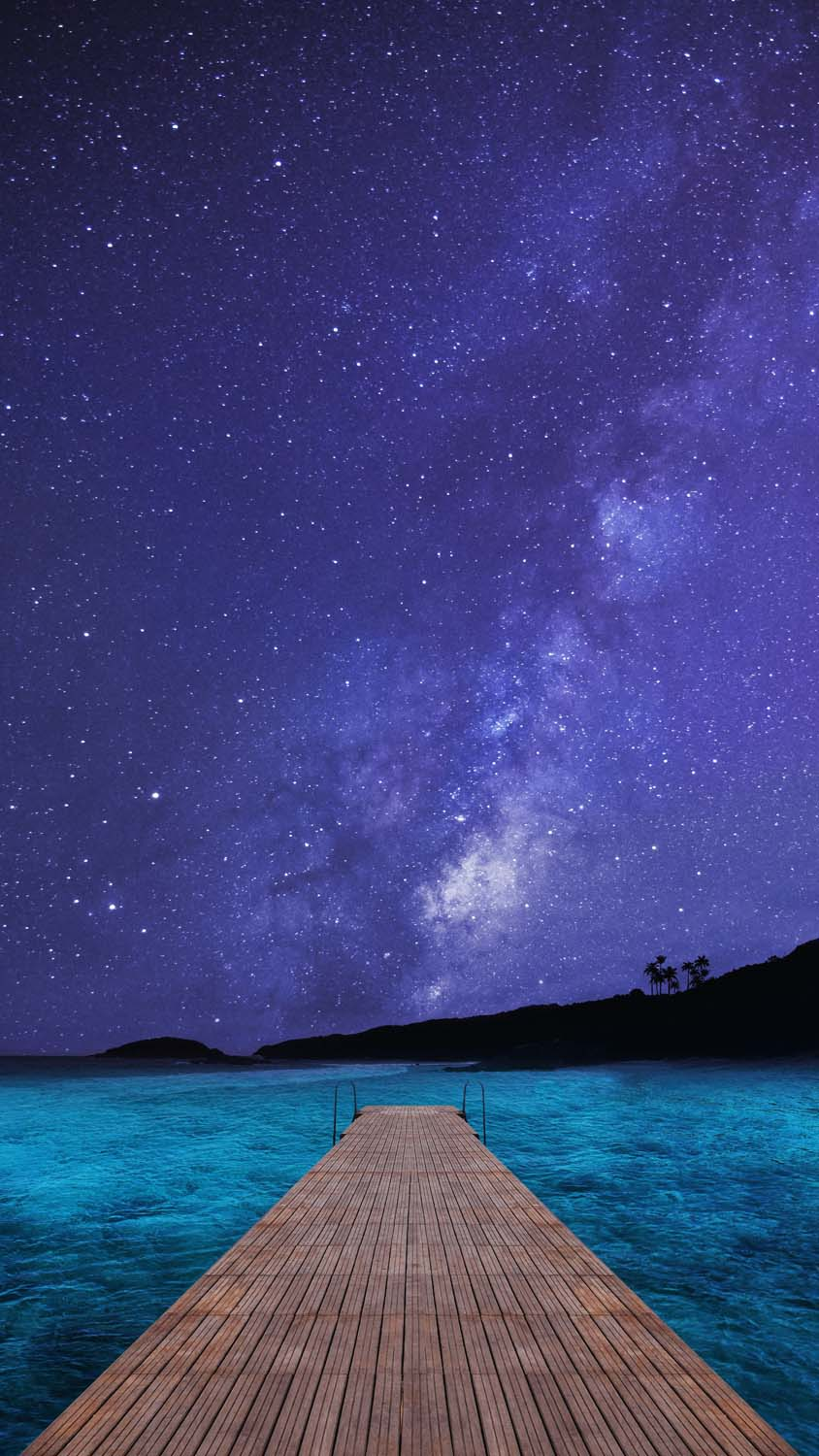 Blue Water Starry Sky IPhone Wallpaper HD  IPhone Wallpapers