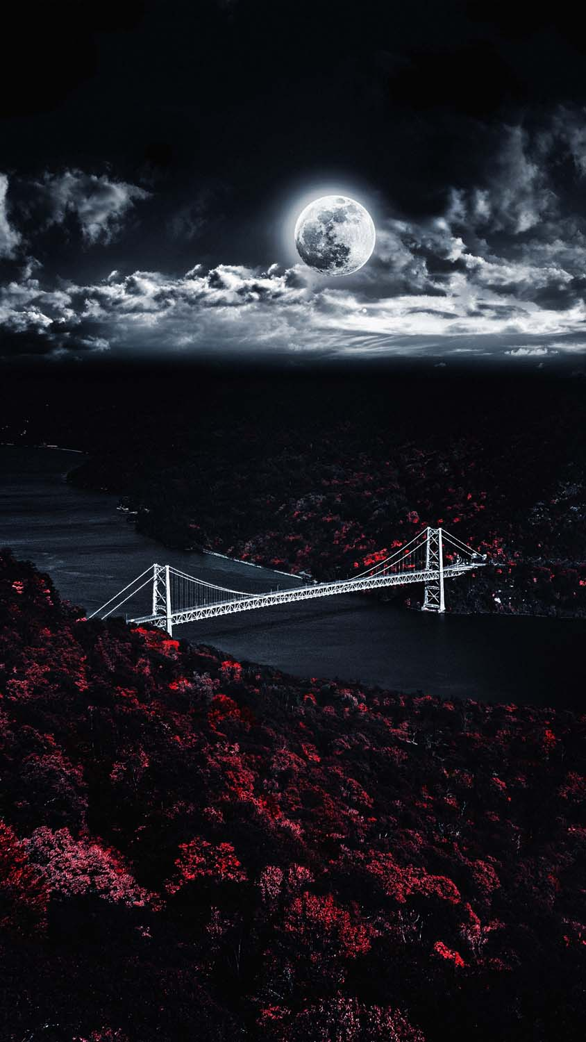 River Bridge And Moon IPhone Wallpaper HD  IPhone Wallpapers