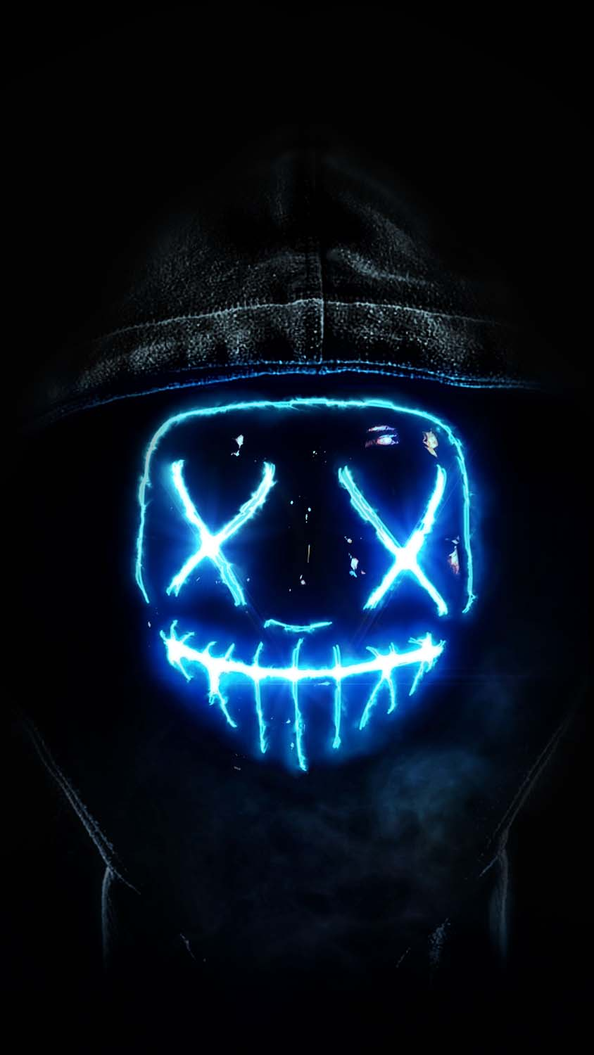 Neon Stitched Mask IPhone Wallpaper HD  IPhone Wallpapers