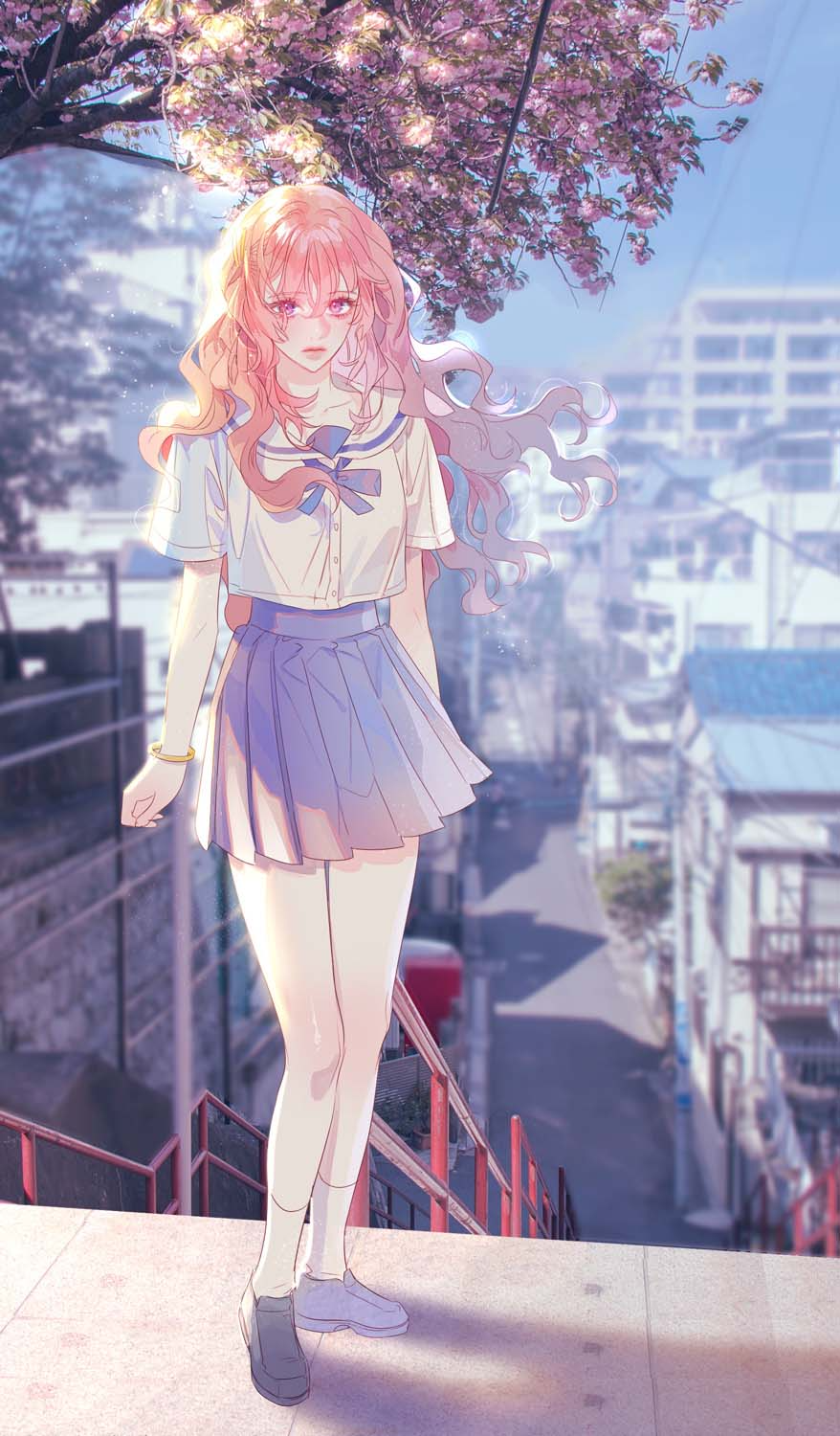 Anime School Girl IPhone Wallpaper HD  IPhone Wallpapers