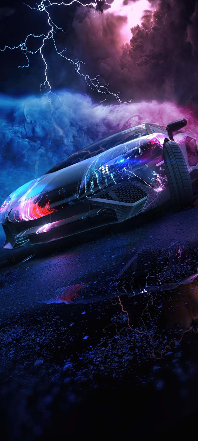 Download Aesthetic 4K Car in Dark Abstract Background on iPhone Wallpaper   Wallpaperscom