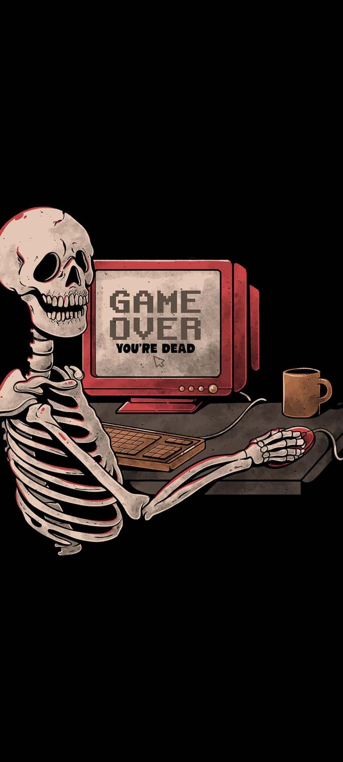 Game Over Skull IPhone Wallpaper HD  IPhone Wallpapers
